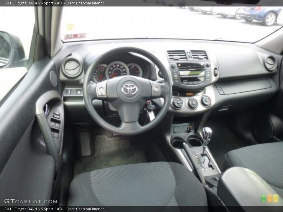 Dark Charcoal Interior Dashboard for the 2011 Toyota RAV4 V6 Sport 4WD #78781937