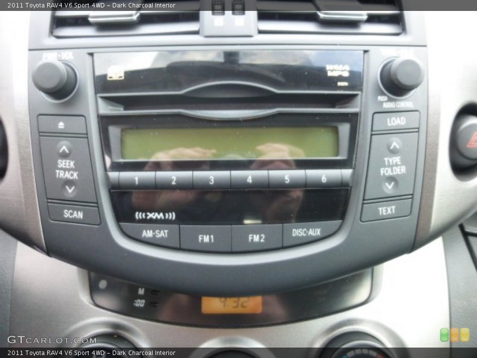 Dark Charcoal Interior Controls for the 2011 Toyota RAV4 V6 Sport 4WD #78782024