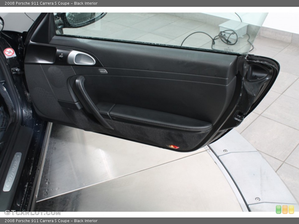 Black Interior Door Panel for the 2008 Porsche 911 Carrera S Coupe #78782342