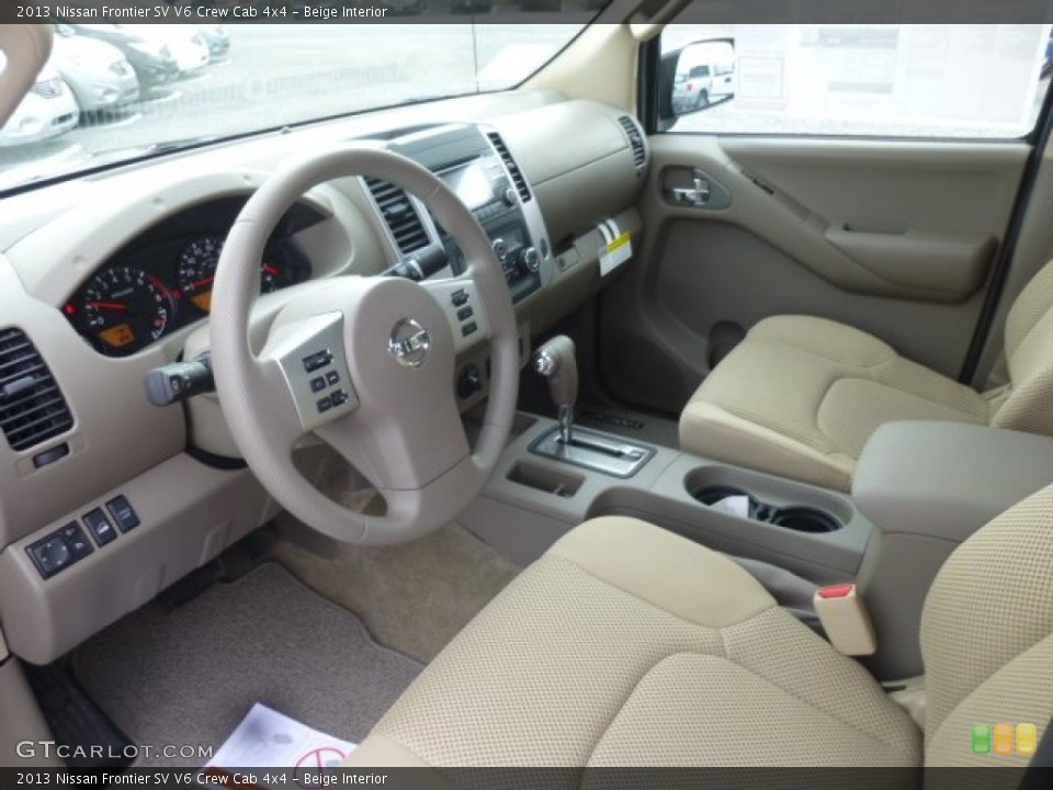 Beige Interior Prime Interior for the 2013 Nissan Frontier SV V6 Crew Cab 4x4 #78782357