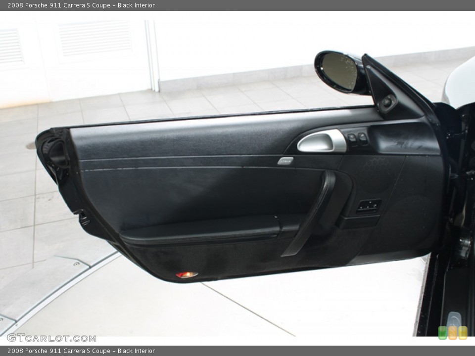 Black Interior Door Panel for the 2008 Porsche 911 Carrera S Coupe #78782369