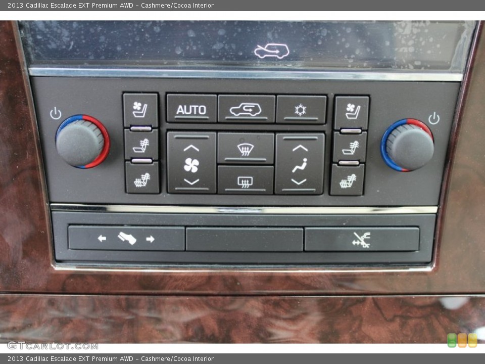 Cashmere/Cocoa Interior Controls for the 2013 Cadillac Escalade EXT Premium AWD #78783674
