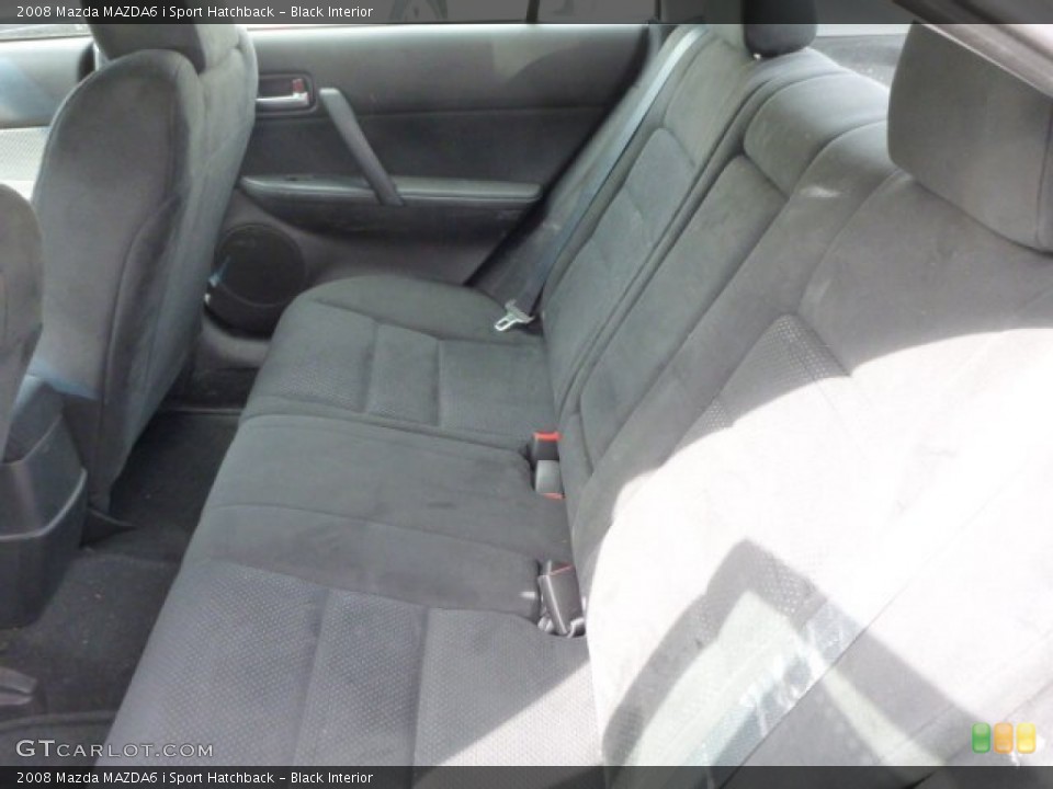 Black Interior Rear Seat for the 2008 Mazda MAZDA6 i Sport Hatchback #78784889