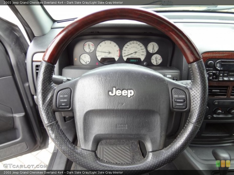 Dark Slate Gray/Light Slate Gray Interior Steering Wheel for the 2003 Jeep Grand Cherokee Overland 4x4 #78785283