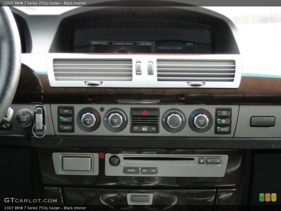 Black Interior Controls for the 2007 BMW 7 Series 750Li Sedan #78785440