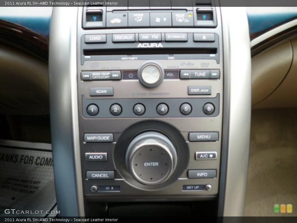 Seacoast Leather Interior Controls for the 2011 Acura RL SH-AWD Technology #78786300