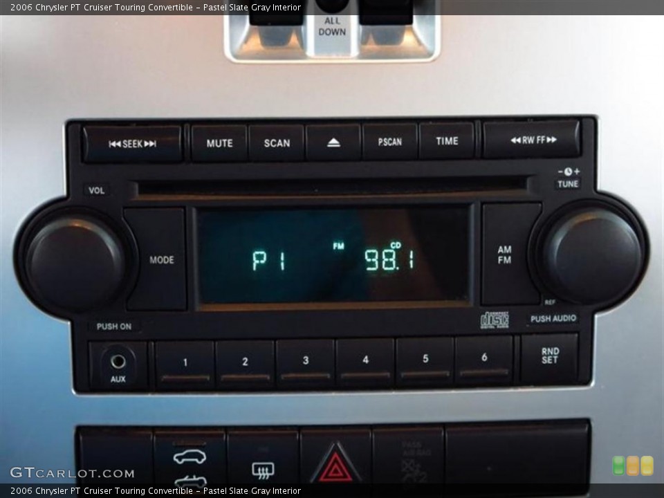 Pastel Slate Gray Interior Audio System for the 2006 Chrysler PT Cruiser Touring Convertible #78786425