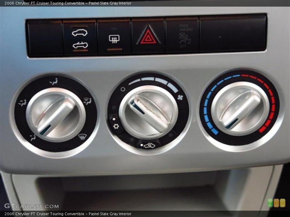 Pastel Slate Gray Interior Controls for the 2006 Chrysler PT Cruiser Touring Convertible #78786452