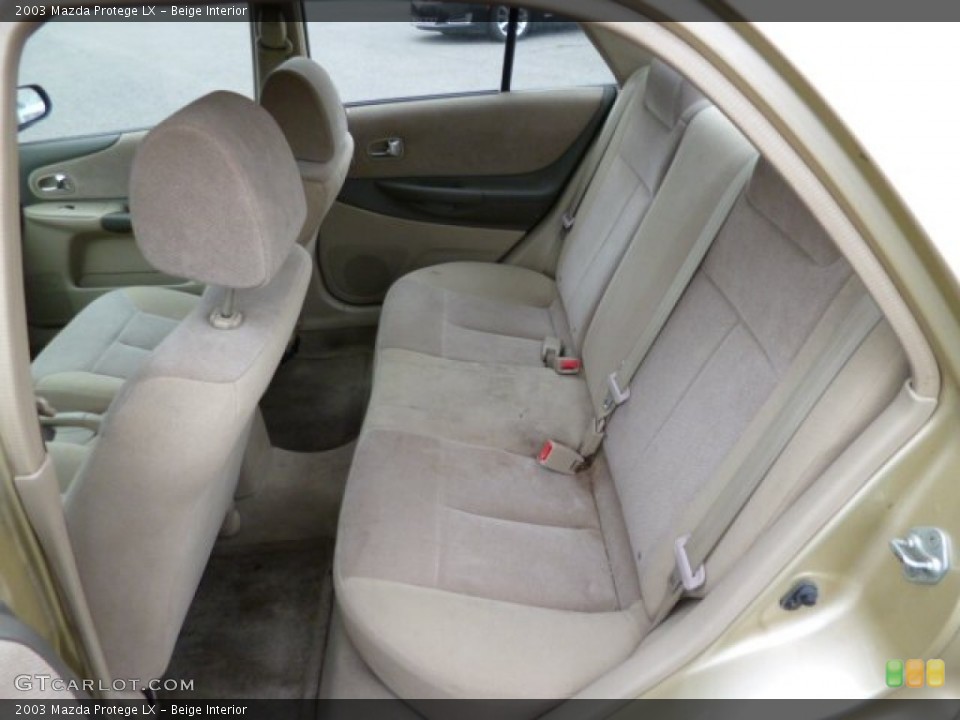 Beige Interior Rear Seat for the 2003 Mazda Protege LX #78786566