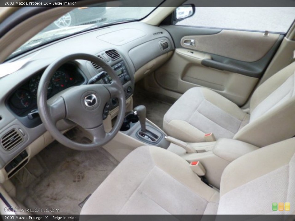 Beige Interior Prime Interior for the 2003 Mazda Protege LX #78786621