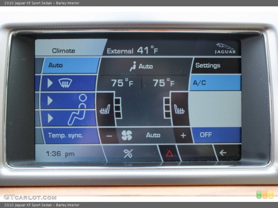 Barley Interior Controls for the 2010 Jaguar XF Sport Sedan #78786821