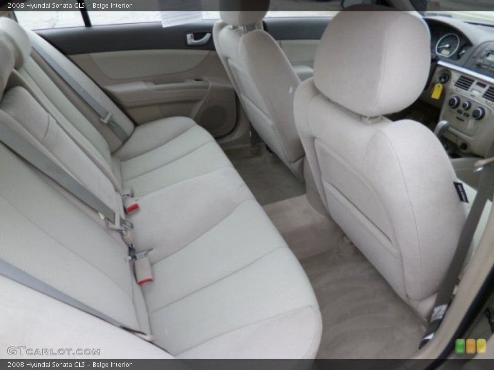 Beige Interior Rear Seat for the 2008 Hyundai Sonata GLS #78789857