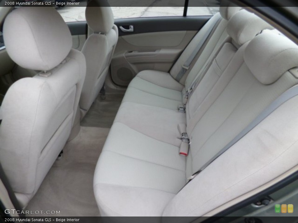 Beige Interior Rear Seat for the 2008 Hyundai Sonata GLS #78789878