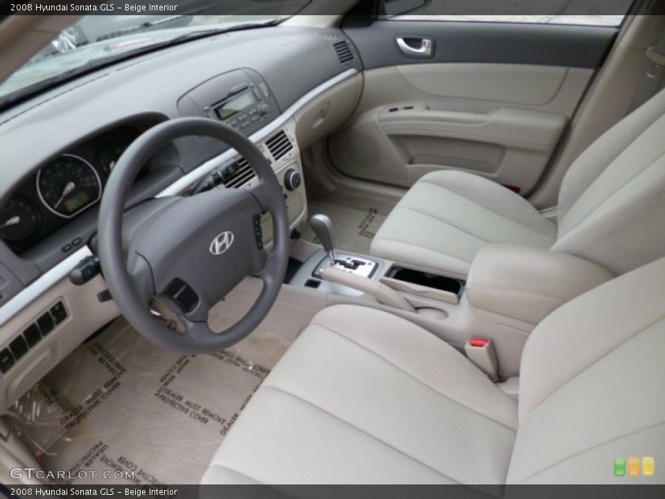 Beige 2008 Hyundai Sonata Interiors