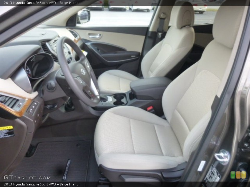 Beige Interior Prime Interior for the 2013 Hyundai Santa Fe Sport AWD #78790322