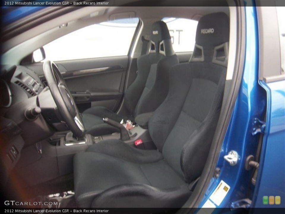 Black Recaro Interior Photo for the 2012 Mitsubishi Lancer Evolution GSR #78790409
