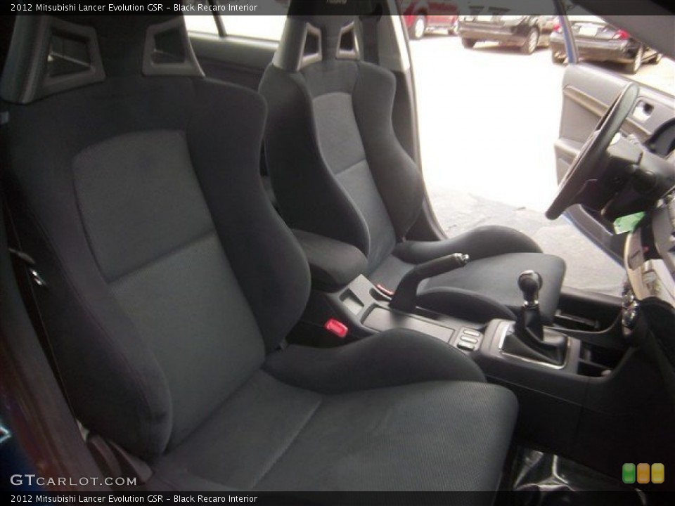 Black Recaro Interior Photo for the 2012 Mitsubishi Lancer Evolution GSR #78790502