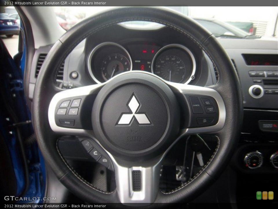 Black Recaro Interior Steering Wheel for the 2012 Mitsubishi Lancer Evolution GSR #78790525