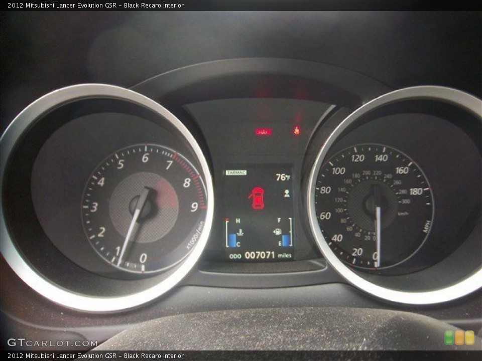 Black Recaro Interior Gauges for the 2012 Mitsubishi Lancer Evolution GSR #78790589