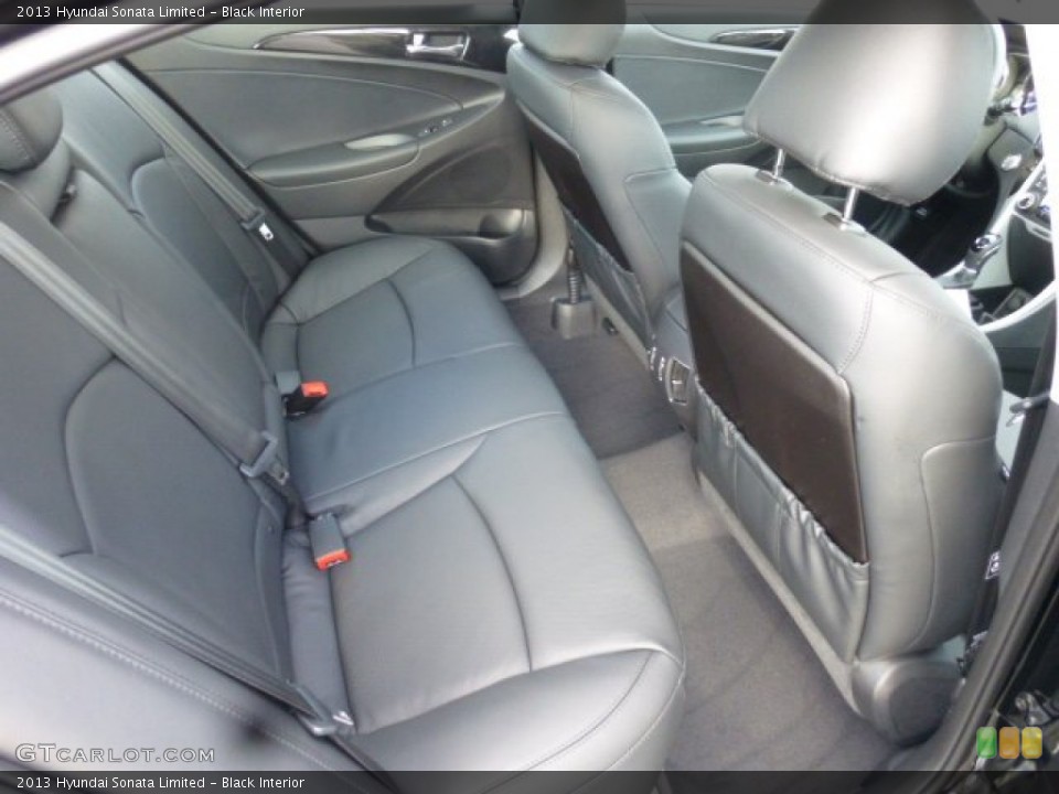Black Interior Rear Seat for the 2013 Hyundai Sonata Limited #78790619