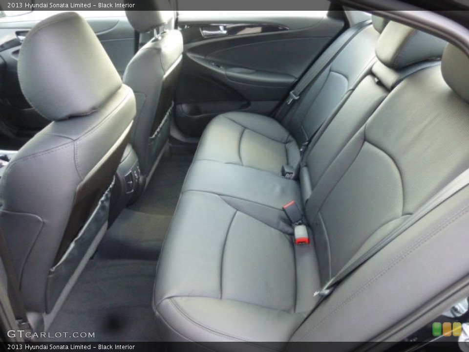 Black Interior Rear Seat for the 2013 Hyundai Sonata Limited #78790637