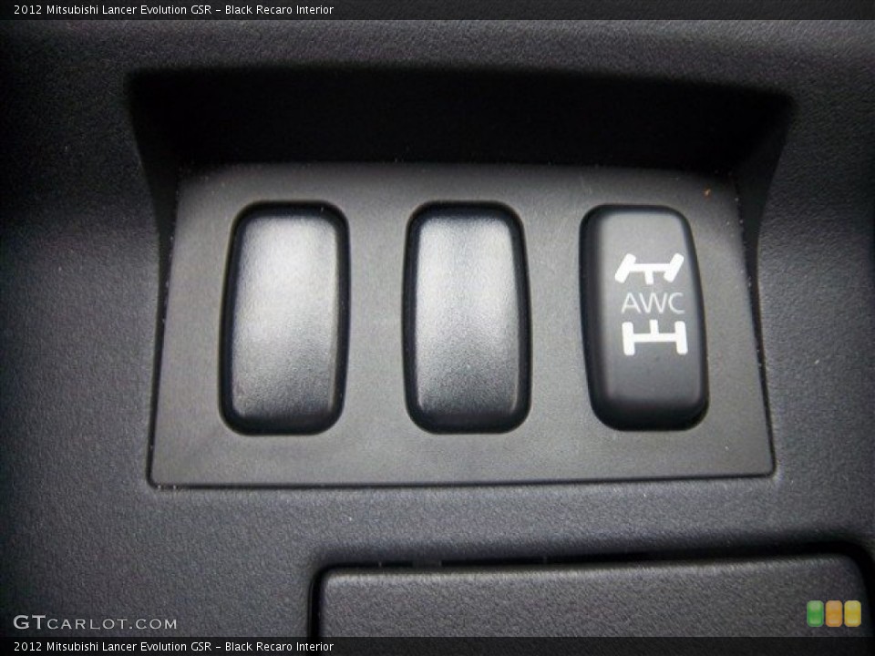 Black Recaro Interior Controls for the 2012 Mitsubishi Lancer Evolution GSR #78790653