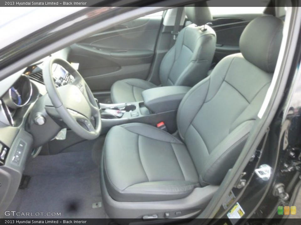 Black Interior Front Seat for the 2013 Hyundai Sonata Limited #78790673