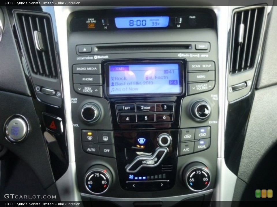Black Interior Controls for the 2013 Hyundai Sonata Limited #78790748