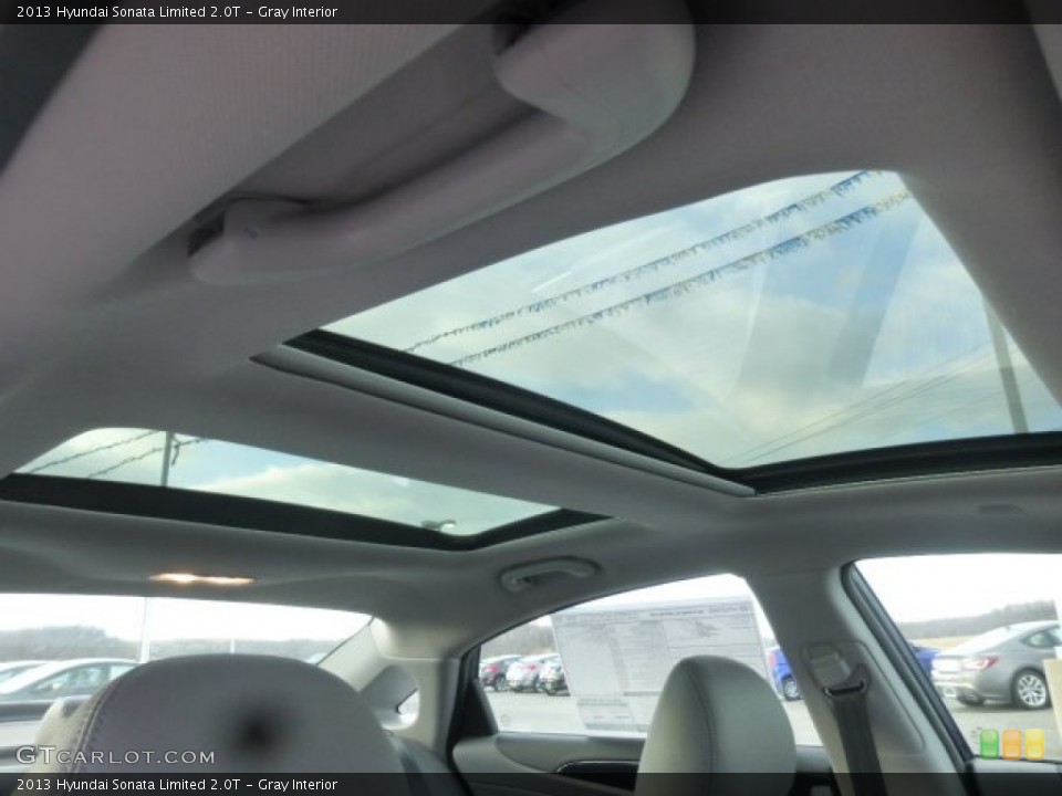 Gray Interior Sunroof for the 2013 Hyundai Sonata Limited 2.0T #78790958