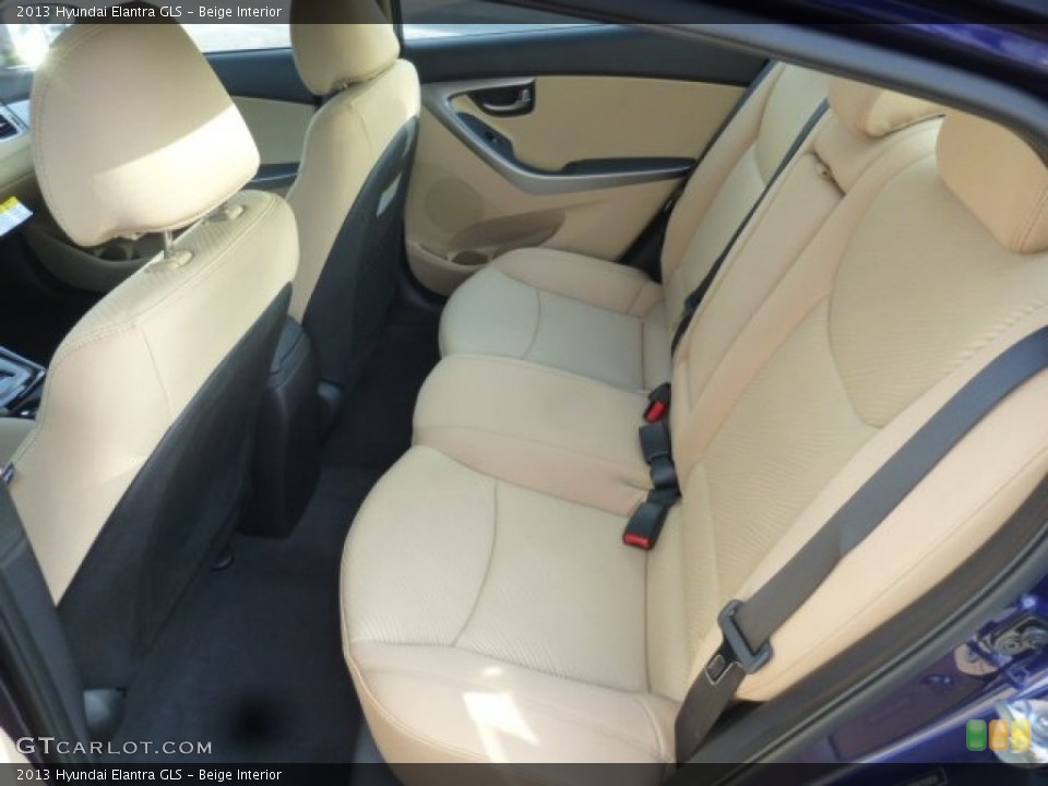 Beige Interior Rear Seat for the 2013 Hyundai Elantra GLS #78791789