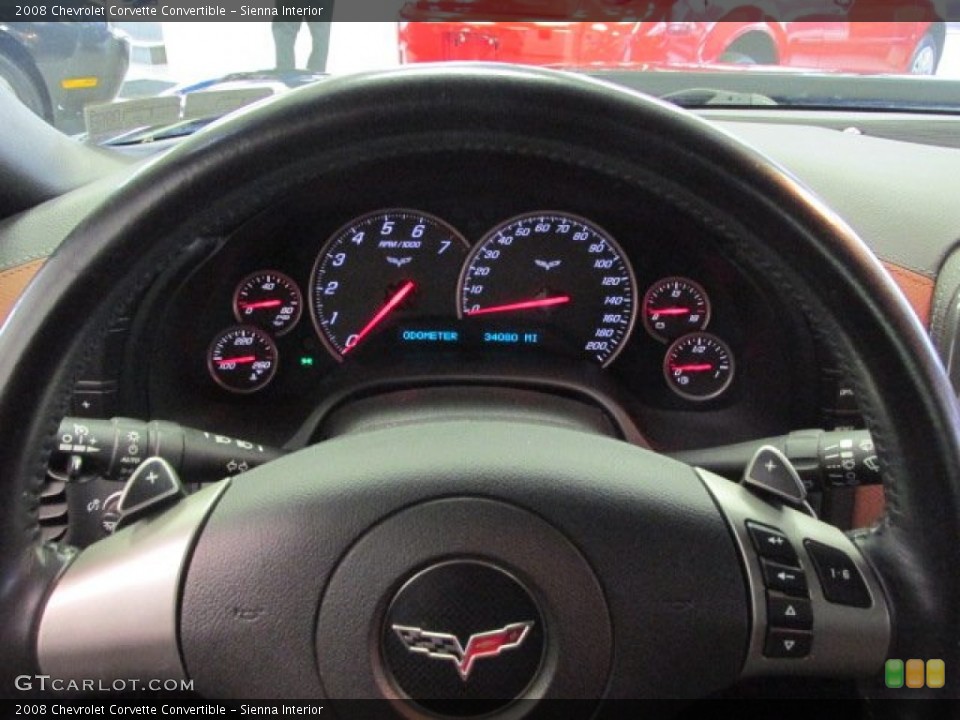 Sienna Interior Gauges for the 2008 Chevrolet Corvette Convertible #78794502