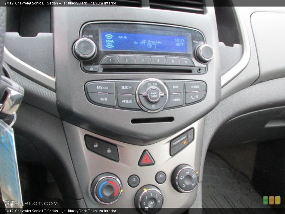 Jet Black/Dark Titanium Interior Controls for the 2012 Chevrolet Sonic LT Sedan #78795002