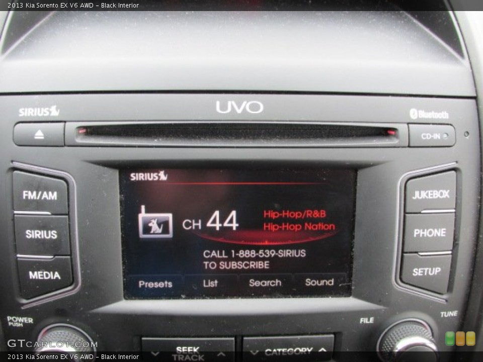 Black Interior Controls for the 2013 Kia Sorento EX V6 AWD #78796337