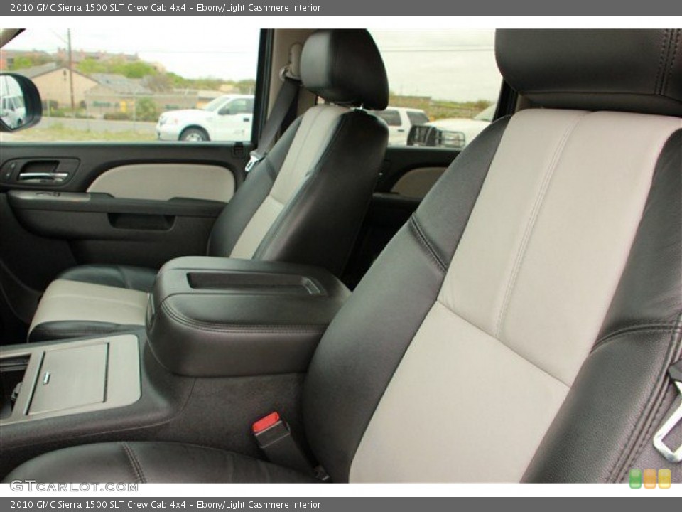 Ebony/Light Cashmere Interior Front Seat for the 2010 GMC Sierra 1500 SLT Crew Cab 4x4 #78797279