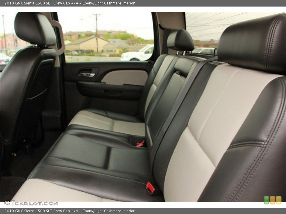 Ebony/Light Cashmere Interior Rear Seat for the 2010 GMC Sierra 1500 SLT Crew Cab 4x4 #78797294