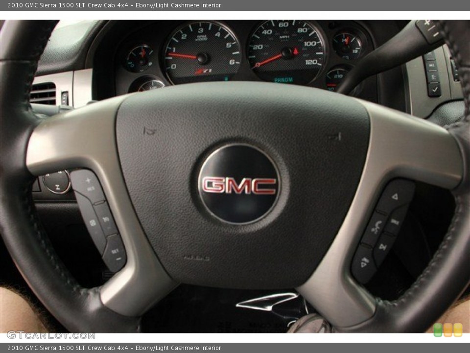 Ebony/Light Cashmere Interior Steering Wheel for the 2010 GMC Sierra 1500 SLT Crew Cab 4x4 #78797347