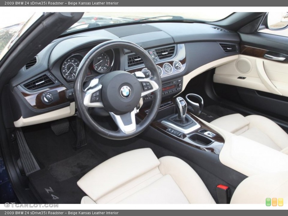Beige Kansas Leather Interior Prime Interior for the 2009 BMW Z4 sDrive35i Roadster #78798226