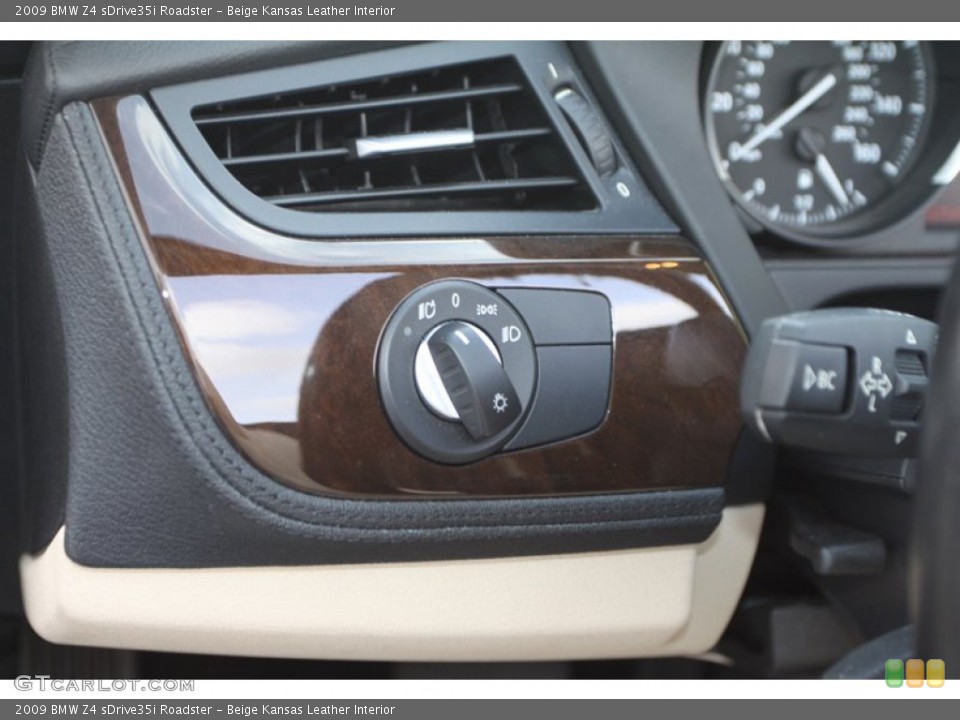 Beige Kansas Leather Interior Controls for the 2009 BMW Z4 sDrive35i Roadster #78798305