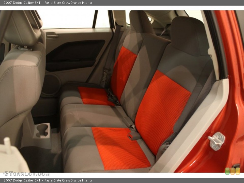Pastel Slate Gray/Orange Interior Rear Seat for the 2007 Dodge Caliber SXT #78798353