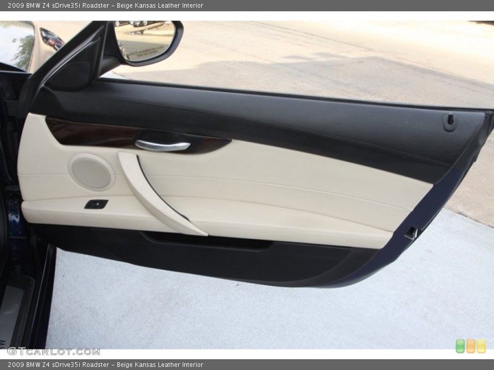 Beige Kansas Leather Interior Door Panel for the 2009 BMW Z4 sDrive35i Roadster #78798584