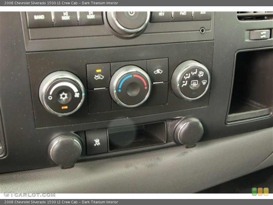 Dark Titanium Interior Controls for the 2008 Chevrolet Silverado 1500 LS Crew Cab #78798650