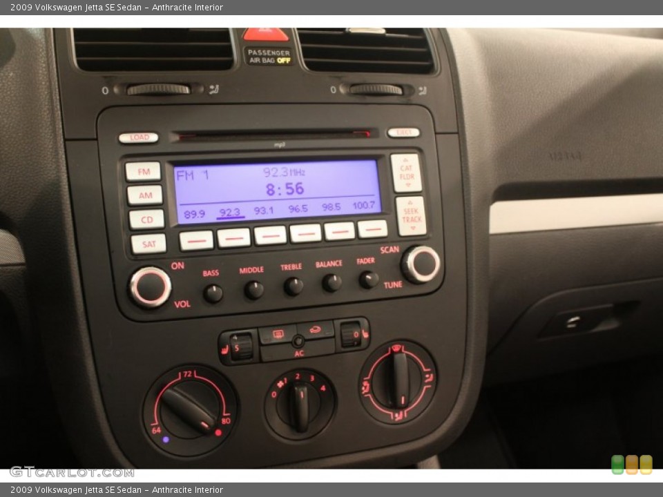 Anthracite Interior Controls for the 2009 Volkswagen Jetta SE Sedan #78799310