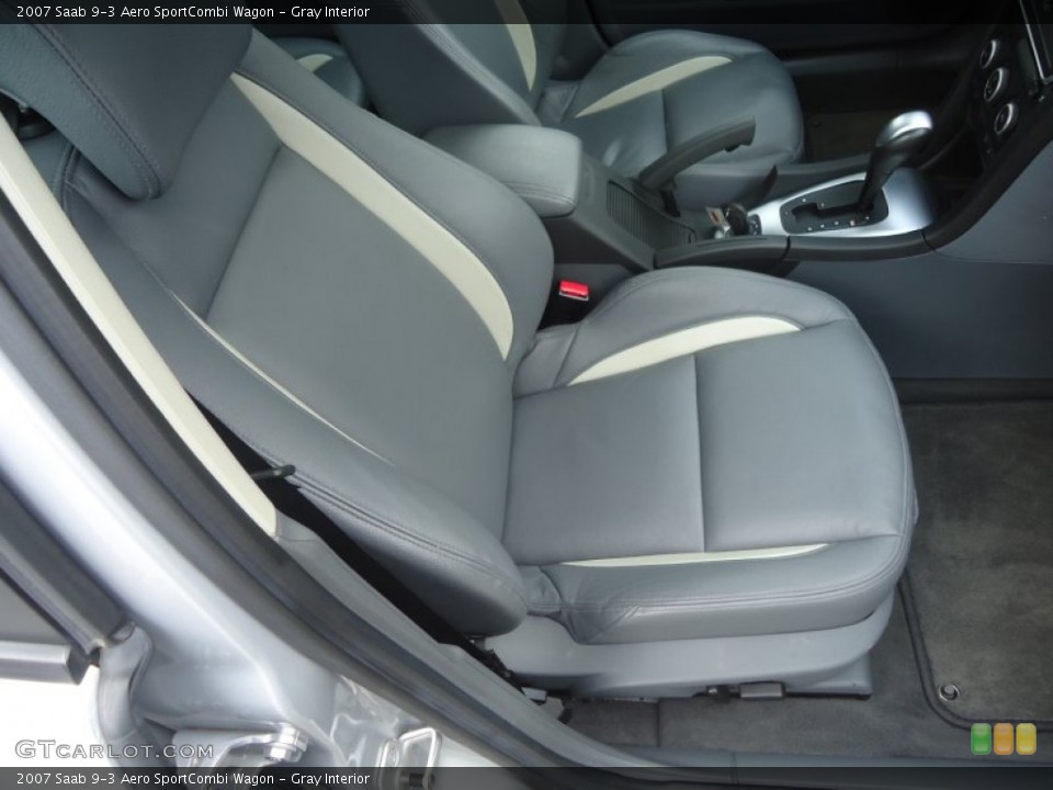 Gray Interior Front Seat for the 2007 Saab 9-3 Aero SportCombi Wagon #78801467
