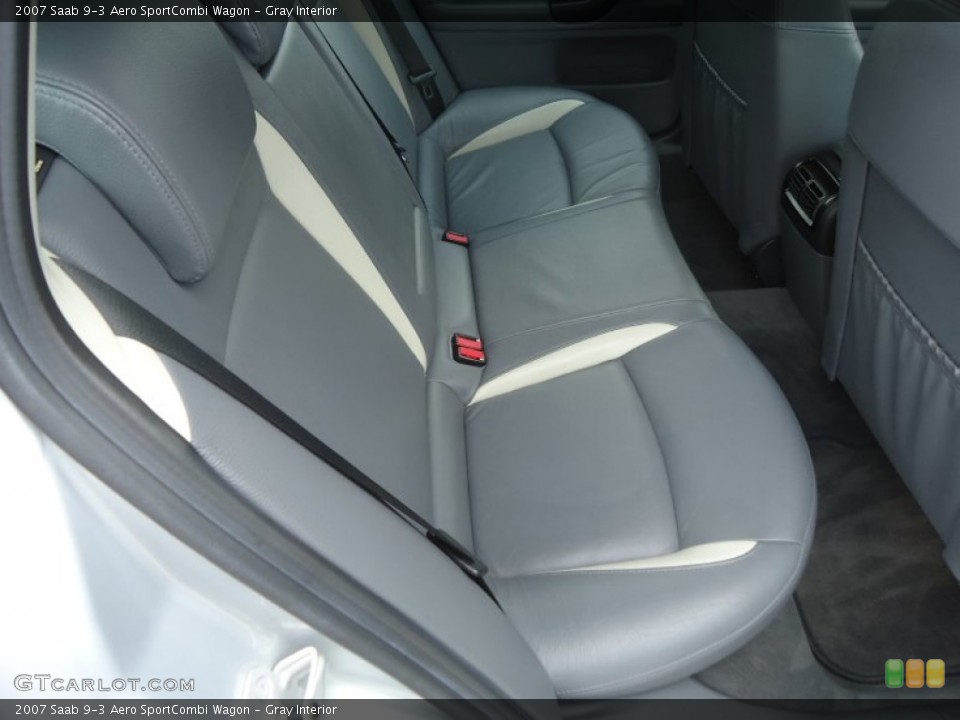 Gray Interior Rear Seat for the 2007 Saab 9-3 Aero SportCombi Wagon #78801488