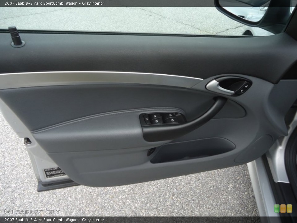 Gray Interior Door Panel for the 2007 Saab 9-3 Aero SportCombi Wagon #78801540
