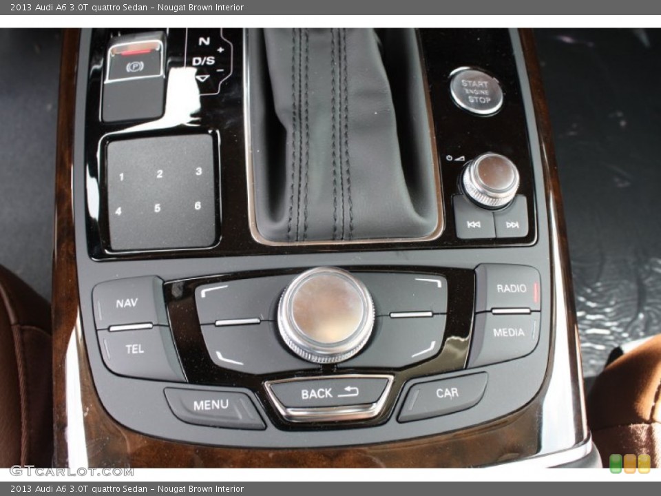 Nougat Brown Interior Controls for the 2013 Audi A6 3.0T quattro Sedan #78802043