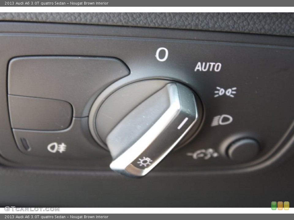 Nougat Brown Interior Controls for the 2013 Audi A6 3.0T quattro Sedan #78802130
