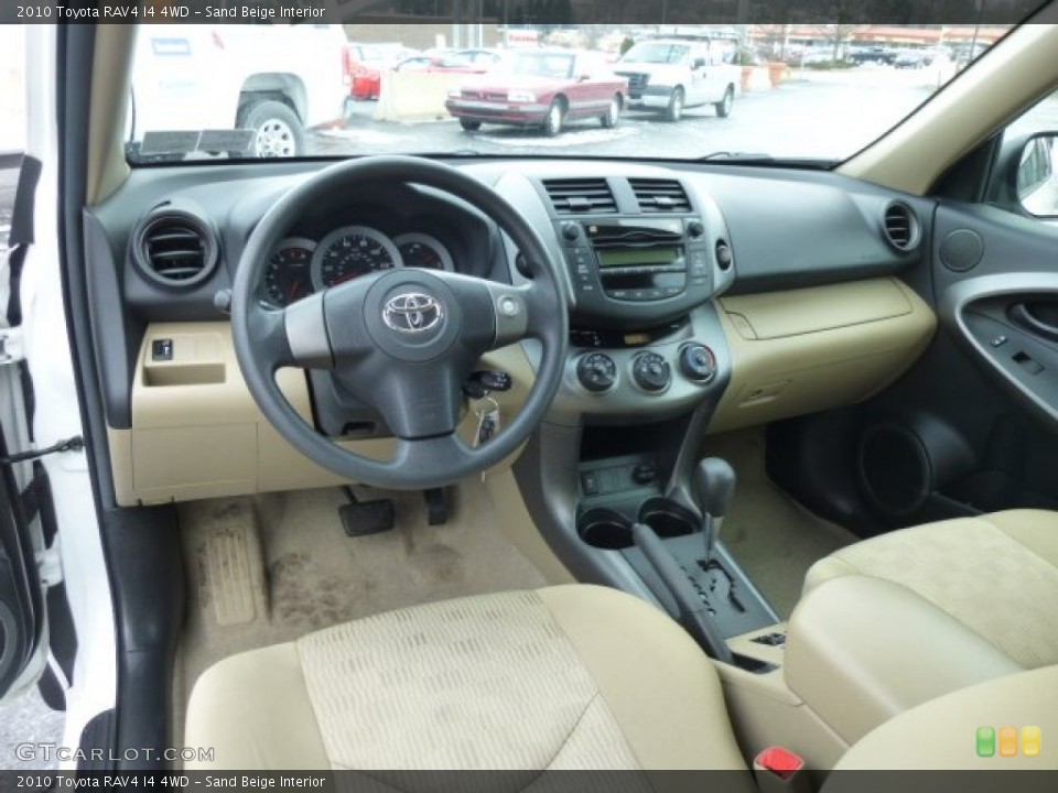 Sand Beige Interior Prime Interior for the 2010 Toyota RAV4 I4 4WD #78805187