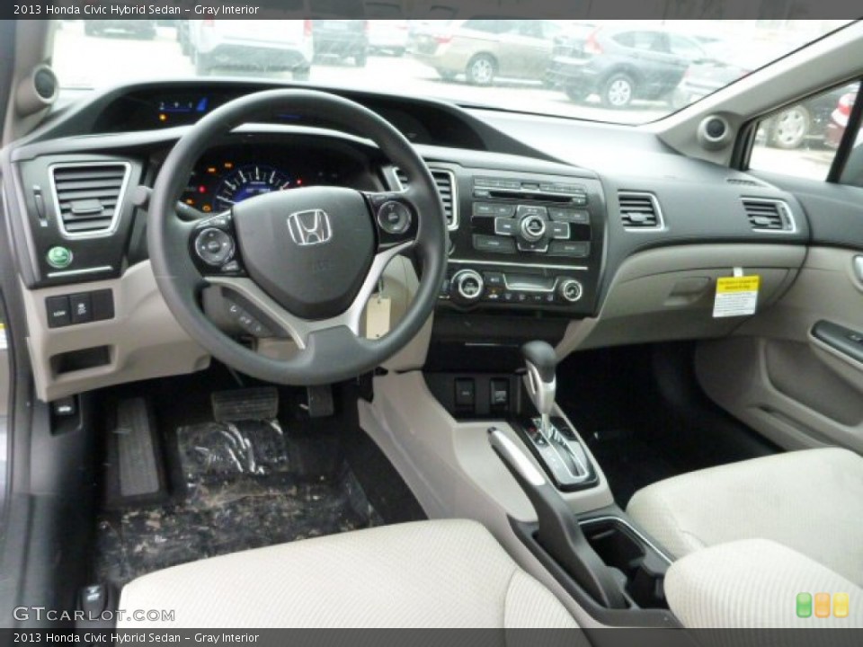 Gray Interior Prime Interior for the 2013 Honda Civic Hybrid Sedan #78807595