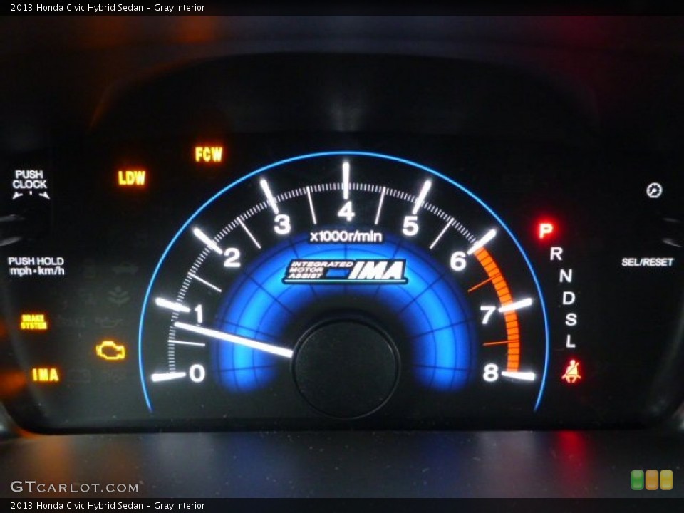 Gray Interior Gauges for the 2013 Honda Civic Hybrid Sedan #78807743